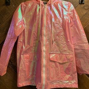 Pretty Little Thing Holographic Rain Coat